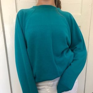 Vintage turquoise / teal sweatshirt